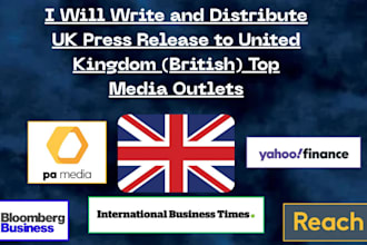 write and distribute uk press release to united kingdom top media outlets