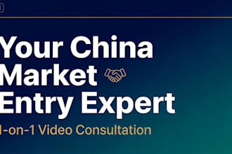 consult you on entering the chinese market via video call