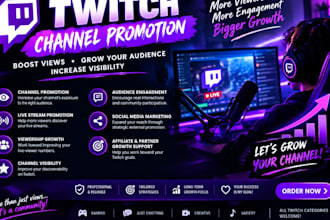 do twitch channel promotion to hit affiliate, partner