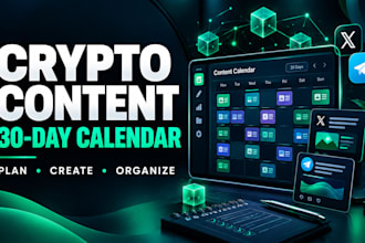 create a crypto and web3 social media content calendar