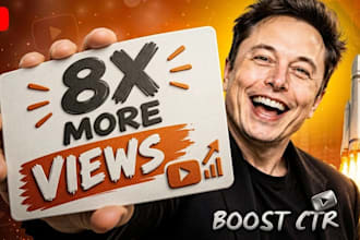 design you tube thumnail, cartoon thumnails, or high ctr thumbnails