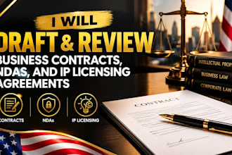 draft and review business contracts, ndas, and IP licensing agreements