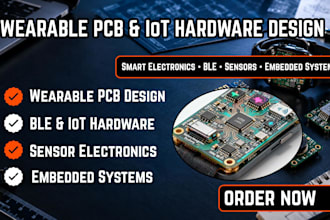 design wearable pcb, ble iot hardware, sensor electronics, and embedded systems
