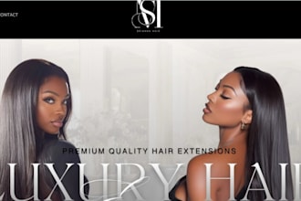 design hair extension shopify stores hair extension website