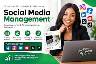 manage facebook, instagram, linkedin, youtube, x and tiktok