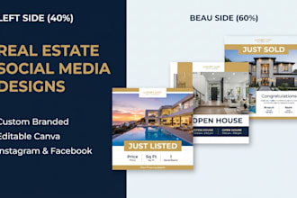 design modern real estate social media posts in canva
