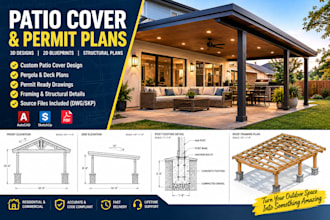 design professional patio cover plans, pergola, and deck drawings