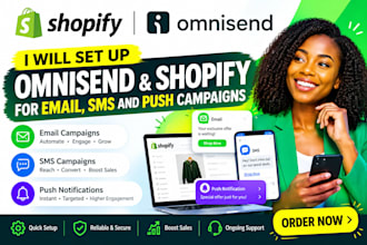 set up omnisend and shopify for email SMS and push campaigns