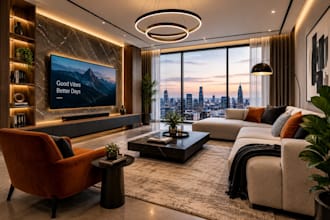 render modern interior designs for homes and apartments