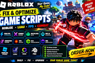 fix game scripts fps roblox combat luau vfx multiplayer npc ai animation cc4 fbx