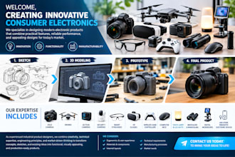 create 3d cad models for consumer electronics and smart gadgets using solidworks