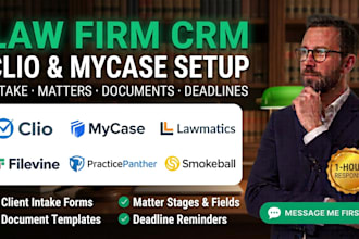 clio setup mycase lawmatics filevine practicepanther smokeball law firm crm
