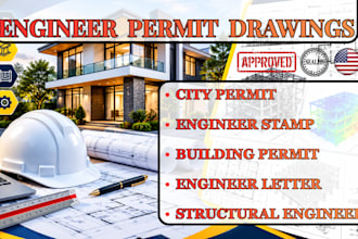 structural engineer permit set, engineer letter, building permit, engineer stamp