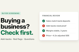 review the financials before you buy a business
