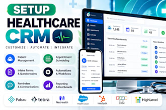 setup healthcare CRM pabau tebra nexhealth salesforce health cloud hubspot