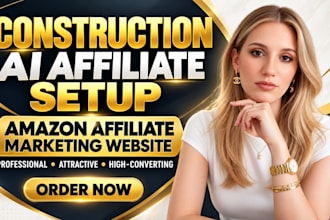 create construction ai affiliate setup and amazon affiliate marketing website