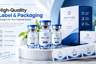 do peptide label design vial label design peptide label peptide store packaging