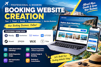 create rezdy weblium site123 fareharbor showit pixpa wix tilda booking website