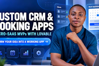 build a custom niche CRM booking system or micro saas web app using lovable