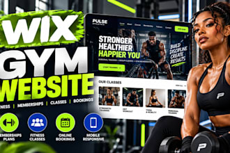 design or redesign wix gym website, fitness website and personal trainer website