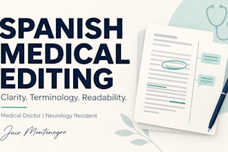 proofread and edit spanish medical and health content