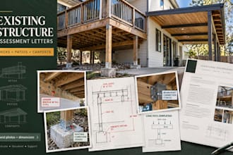 prepare structural engineering letters for existing decks patios pergola carport