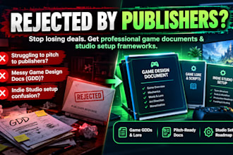 write your game design document lore and indie studio setup framework
