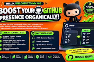 promote your github repo organically for more stars, views, followers engagement