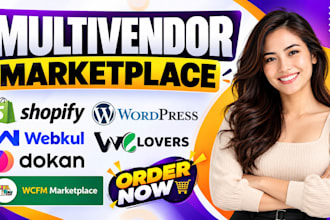 develop wordpress ecommerce marketplace woocommerce multi vendor website dokan