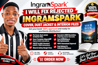 fix rejected ingramspark book cover and dust jacket files