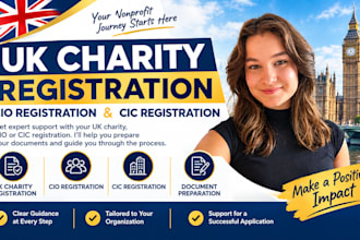 register your UK charity and assist with cio and cic registration