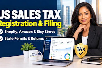 do US sales tax registration and file sales tax returns for ecommerce