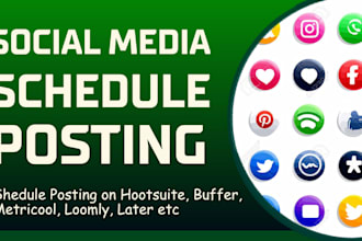 schedule posts via hootsuite buffer publer loomly metricool later etc