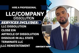 dissolve your us llc, file dissolution and help close ein