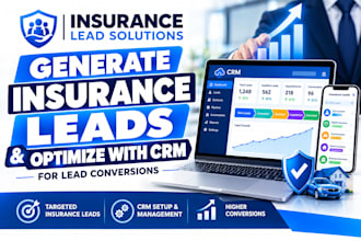 generate insurance leads and optimize with CRM for leads conversions