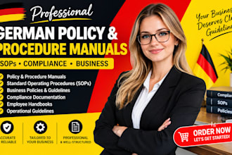 draft a german policy and procedure manuals, for business, sops, compliance