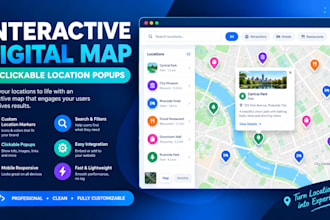 build canva interactive digital map with clickable location popups