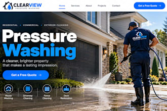 design wix pressure washing website power washing wix exterior cleaning website