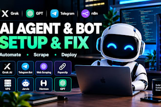 fix setup grok bot telegram bot web scraping paperclip vps jarvis hermes ai gpt