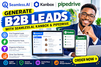 generate b2b leads with seamless ai kanbox and pipedrive
