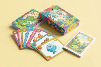 design childrens and education cards game