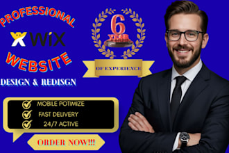 design and redesign modern, responsive wix websites
