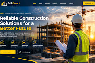 create construction company website,contractor website with favicon,geo blocking