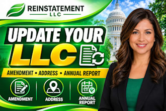 do llc amendment, llc address change and annual report filing