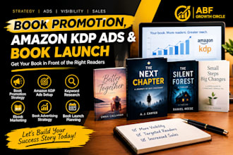 do book promotion, amazon kdp ads, and book launch