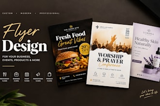 design restaurant, business, event and promotional flyers