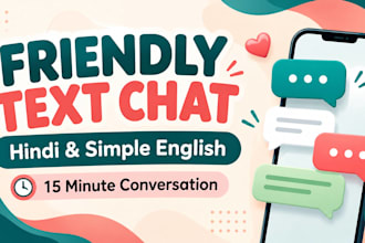 be your friendly hindi text chat partner