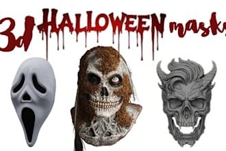 create halloween mask cosplay halloween 3d mask skull mask demon mask