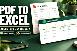 convert PDF tables to excel spreadsheets with extraction and accurate formatting