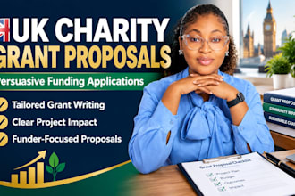 write UK charity grant proposals and funding applications